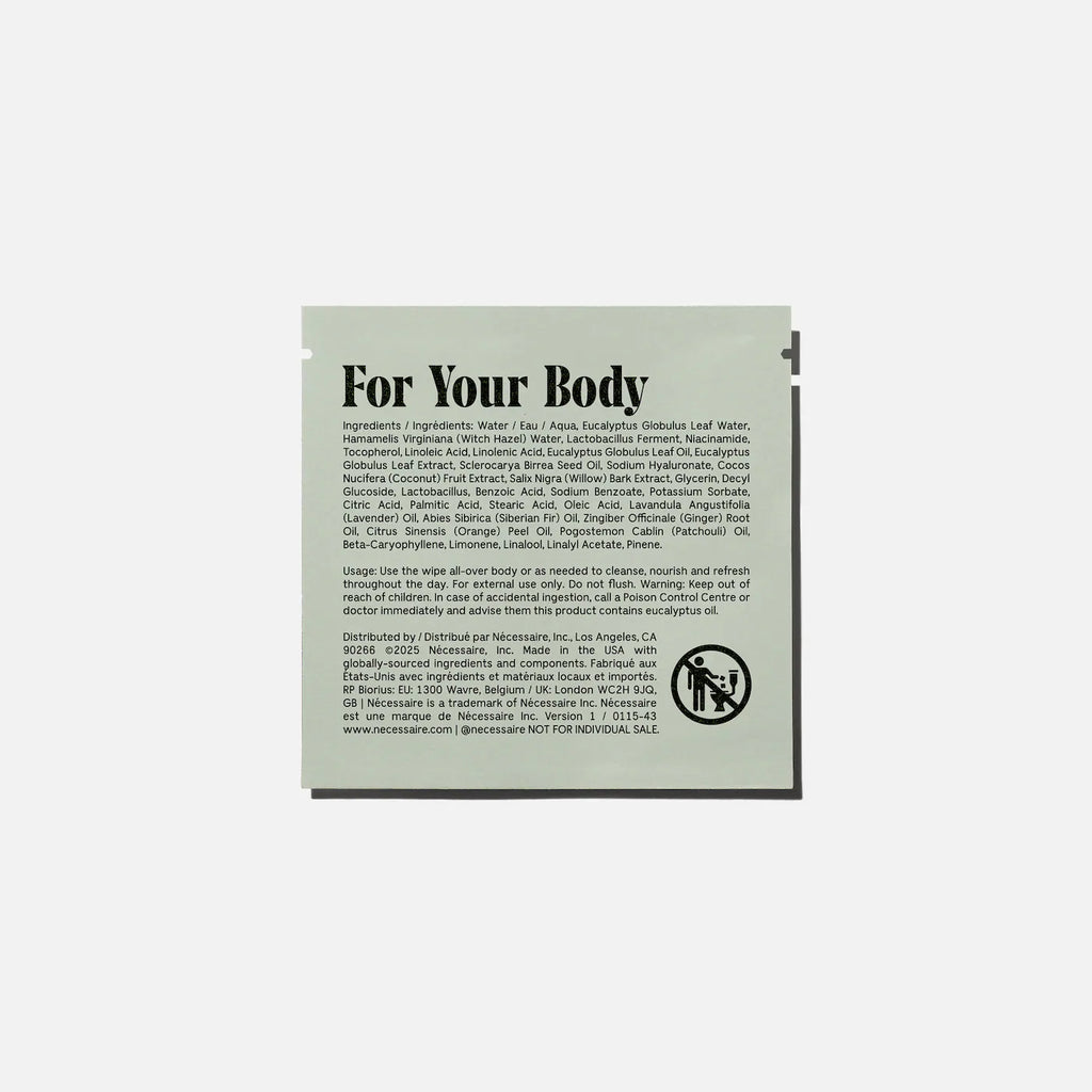 The Body Wipe Eucalyptus 20ct