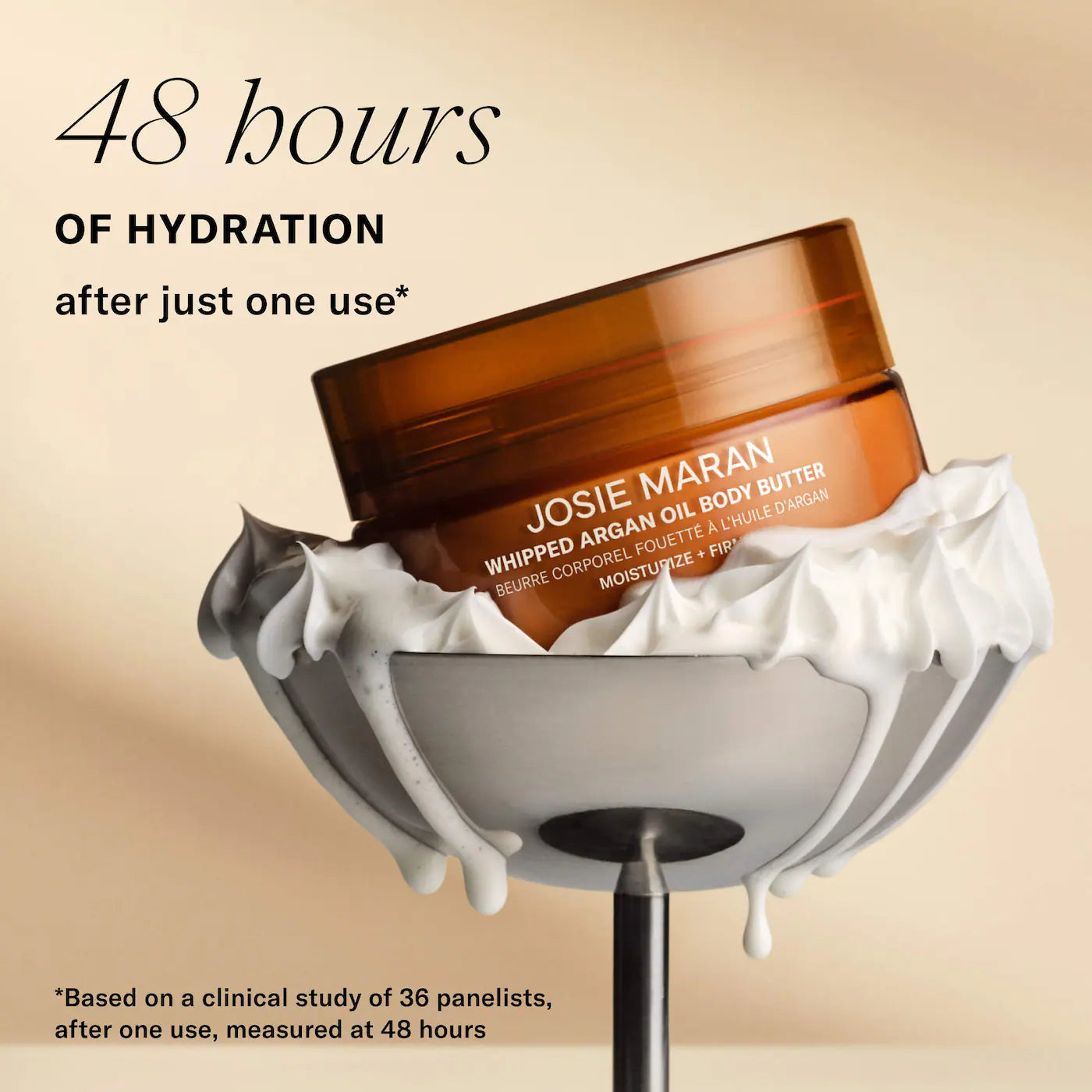 Whipped Argan Oil Refilllable Body Butter Jar - In Bed