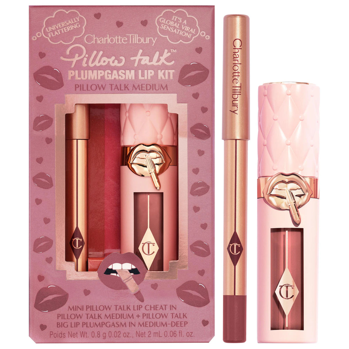 Mini Pillow Talk Plumpgasm Lip Liner and Lip Gloss Set