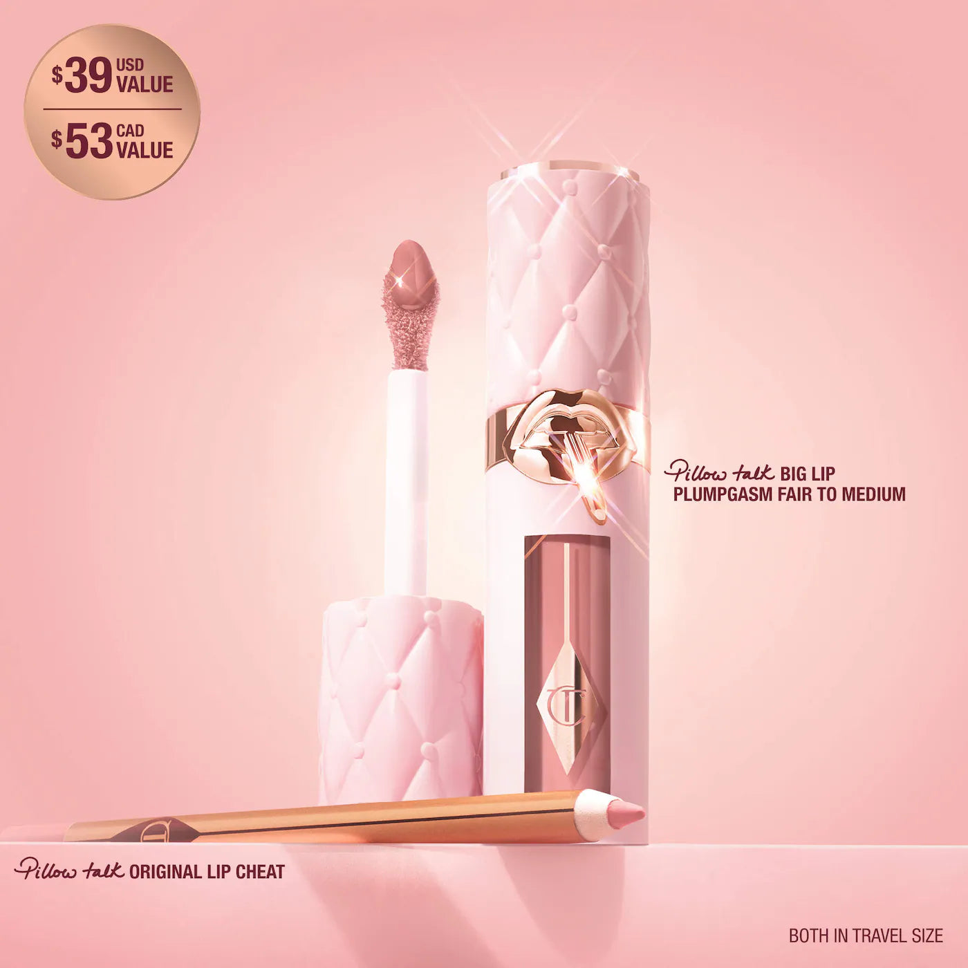 Mini Pillow Talk Plumpgasm Lip Liner and Lip Gloss Set