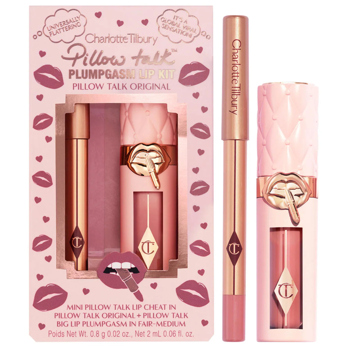 Mini Pillow Talk Plumpgasm Lip Liner and Lip Gloss Set