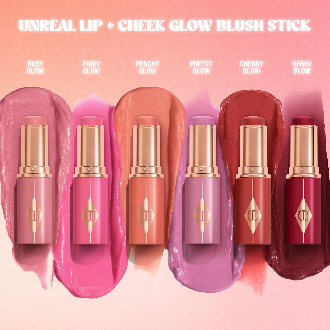 Mini Unreal Lip + Cheek Glow Blush Stick with Hyaluronic Acid