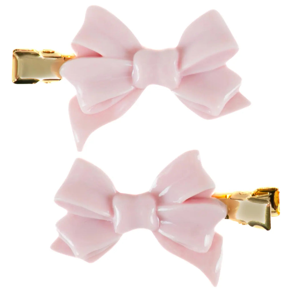 Mane x Love Shack Fancy Pink Bow Hair Clips