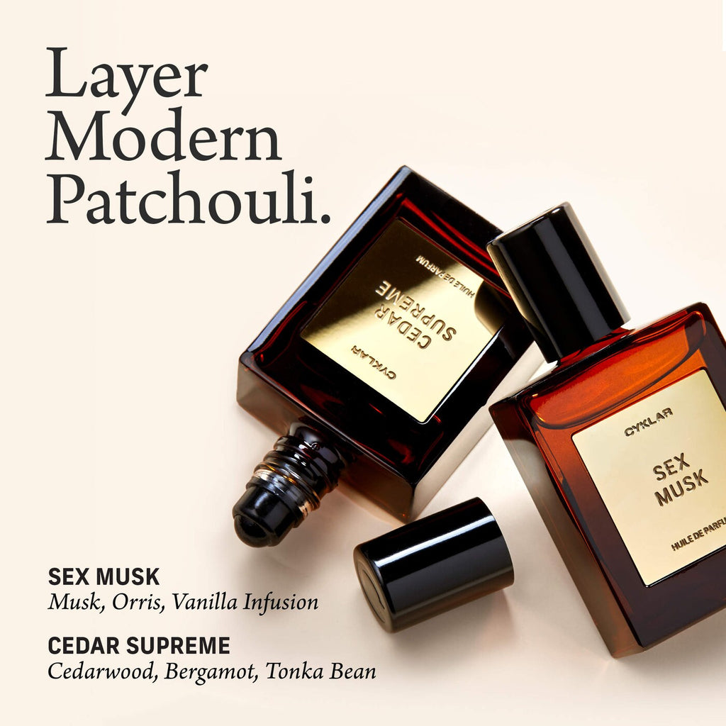 Modern Patchouli Roll-On Perfume Oil with Coconut and Vanilla Absolute