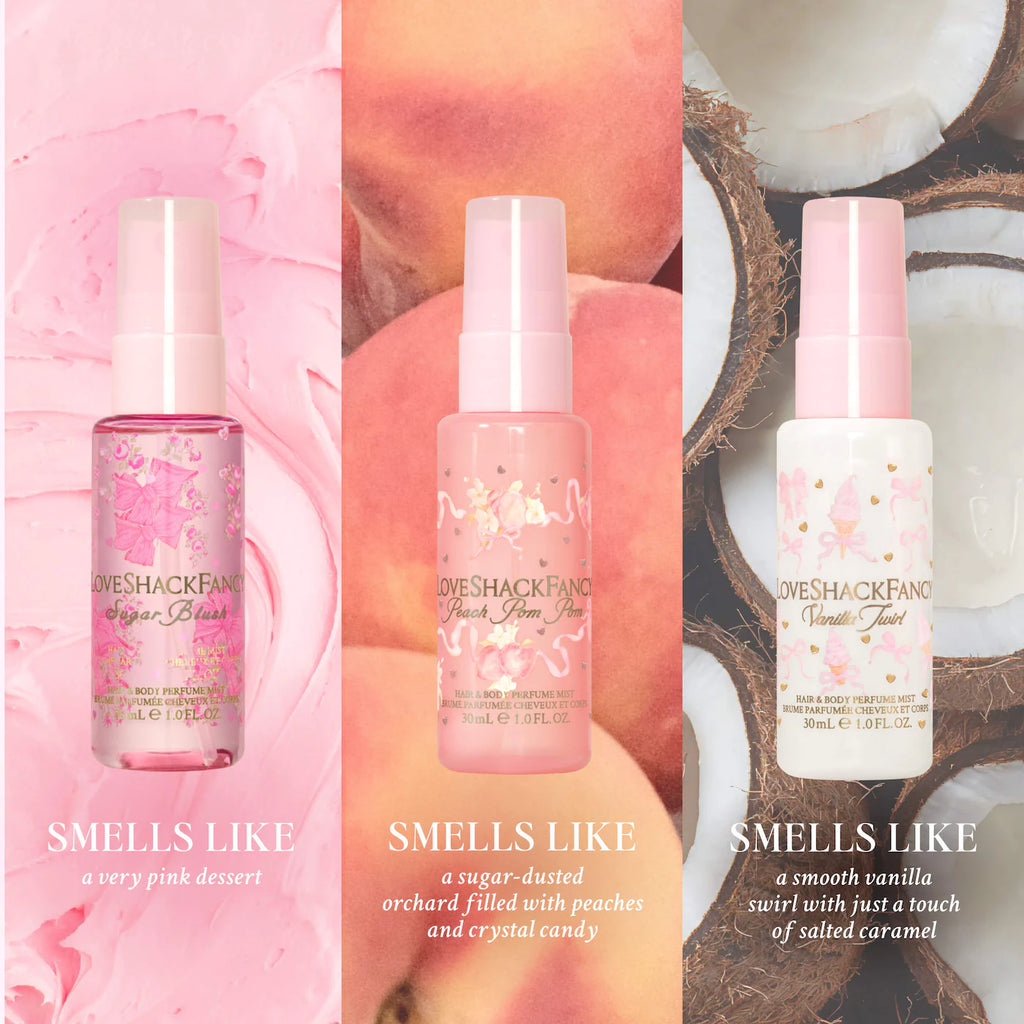 Mini Hair and Body Perfume Mist Best Sellers Gift Set