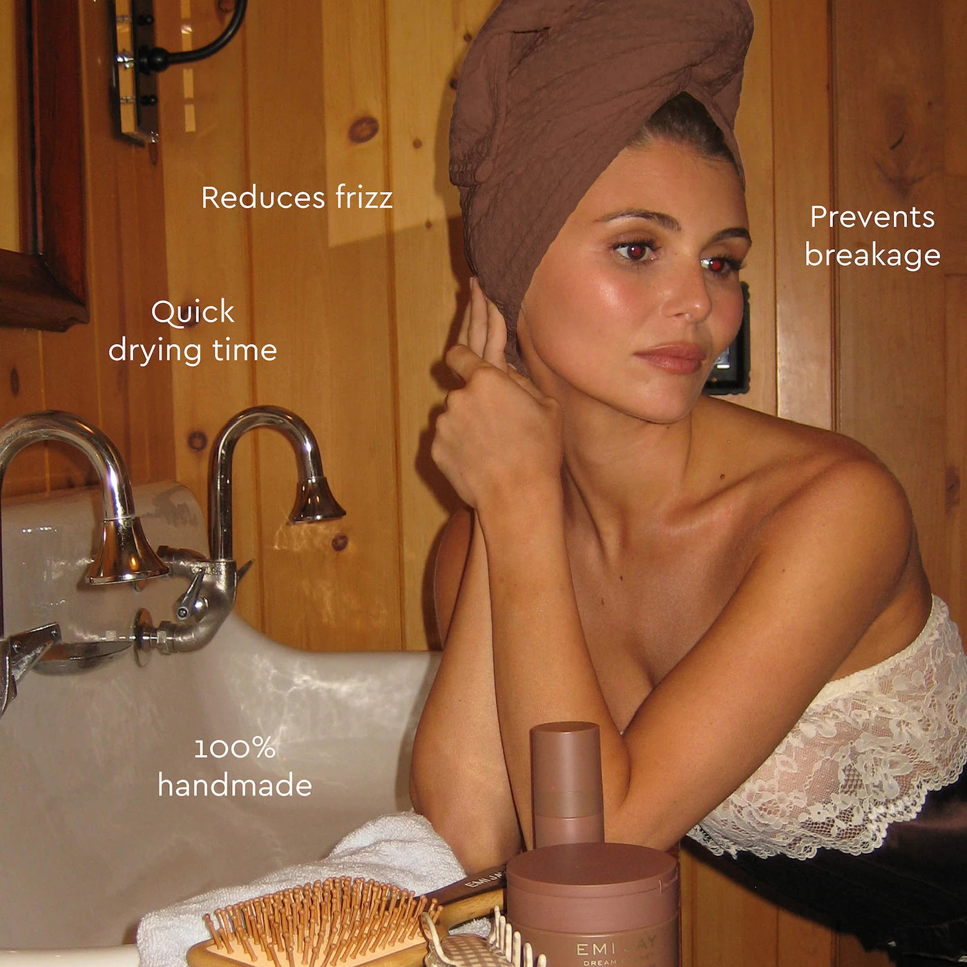 Heavenly Hair Towel in Toasted Sugar