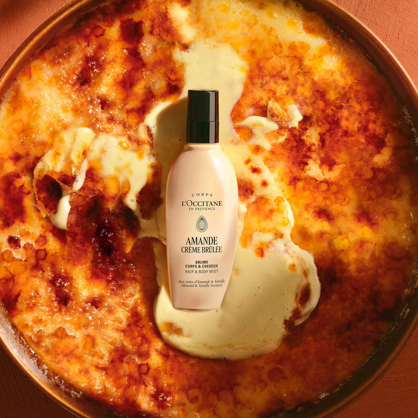 Amande Crème Brûlée Hair & Body Fragrance Mist with Almond + Vanilla Notes