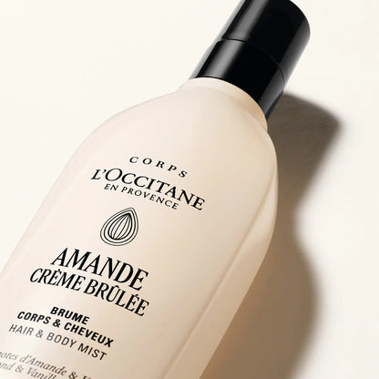 Amande Crème Brûlée Hair & Body Fragrance Mist with Almond + Vanilla Notes