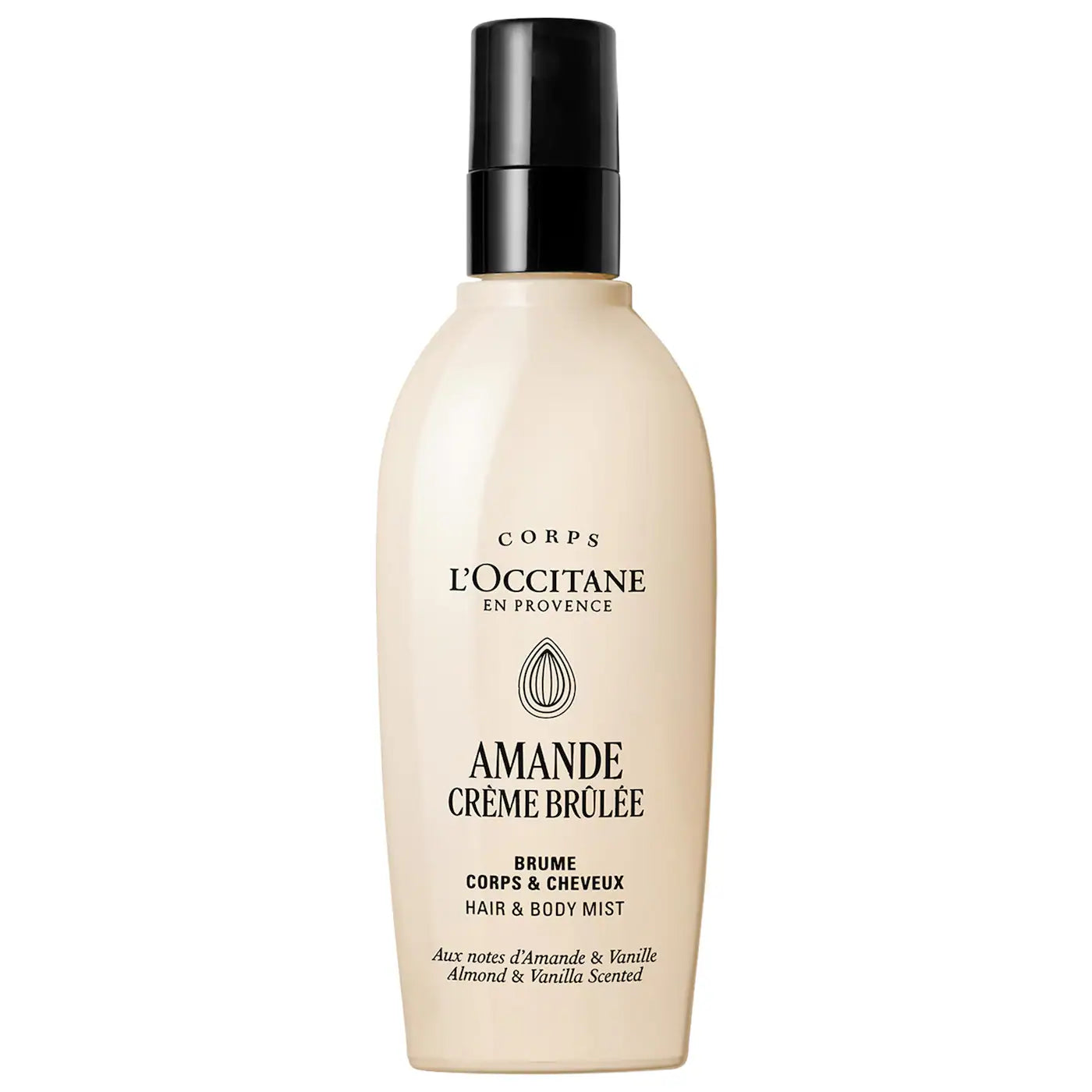 Amande Crème Brûlée Hair & Body Fragrance Mist with Almond + Vanilla Notes