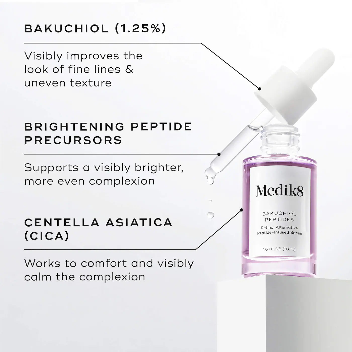 Bakuchiol Peptides Retinol Alternative Serum for Fine Lines & Firming