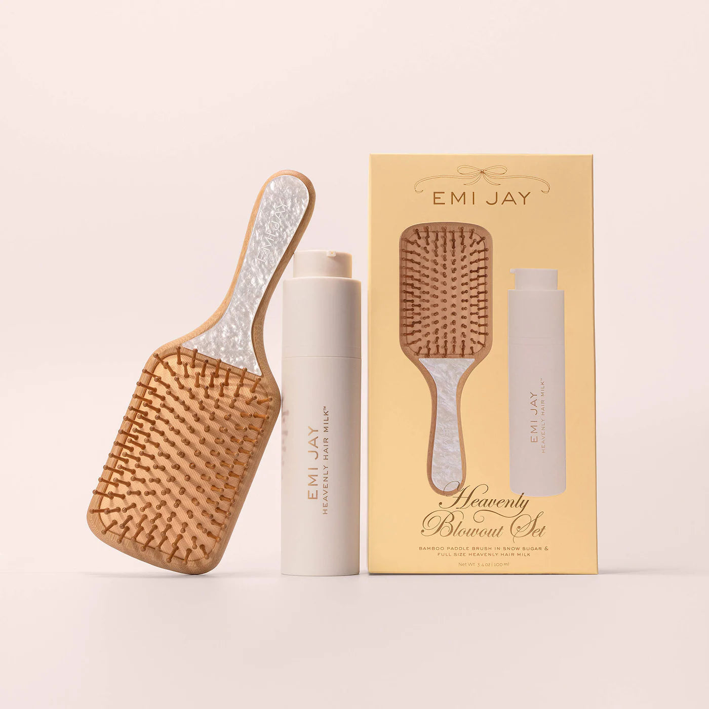 Heavenly Hair Milk Leave-In Conditioner + Bamboo Paddle Brush Gift Set