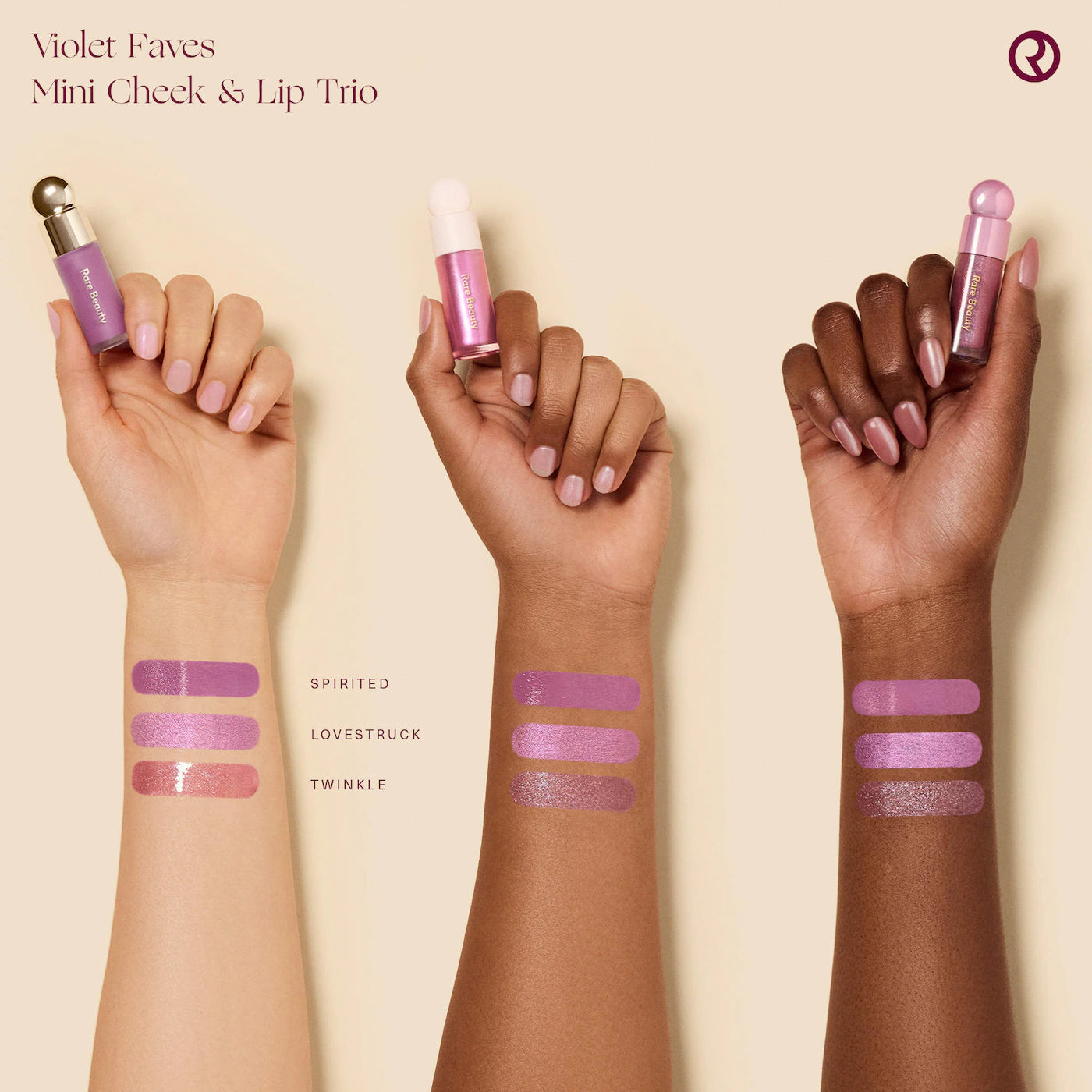Violet Faves Mini Cheek and Lip Trio Makeup Gift Set