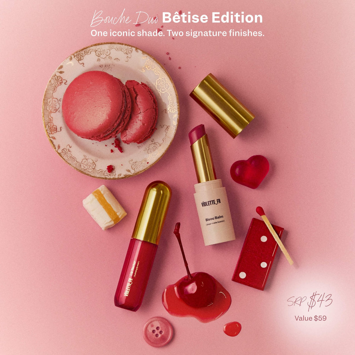 BOUCHE DUO Bêtise Edition - Bisou Balm & Lip Nectar Gift Set