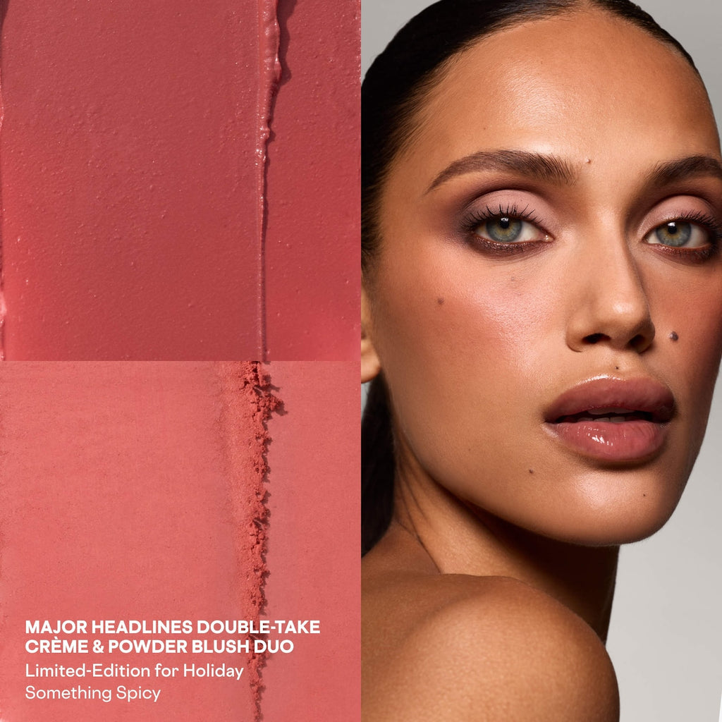 Major Headlines Double-Take Crème & Powder Blush Duo & Lip Balm Makeup Gift Set