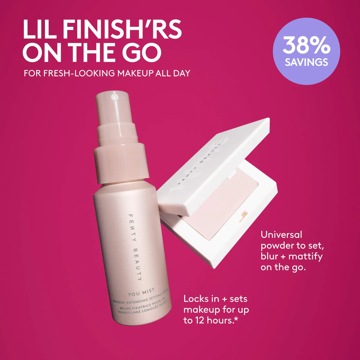 Lil Finish'rs Mini Setting Spray + Blotting Powder Duo Makeup Gift Set