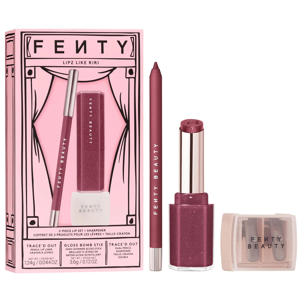 Lipz Like Riri 2-Piece Lip + Sharpener Makeup Gift Set