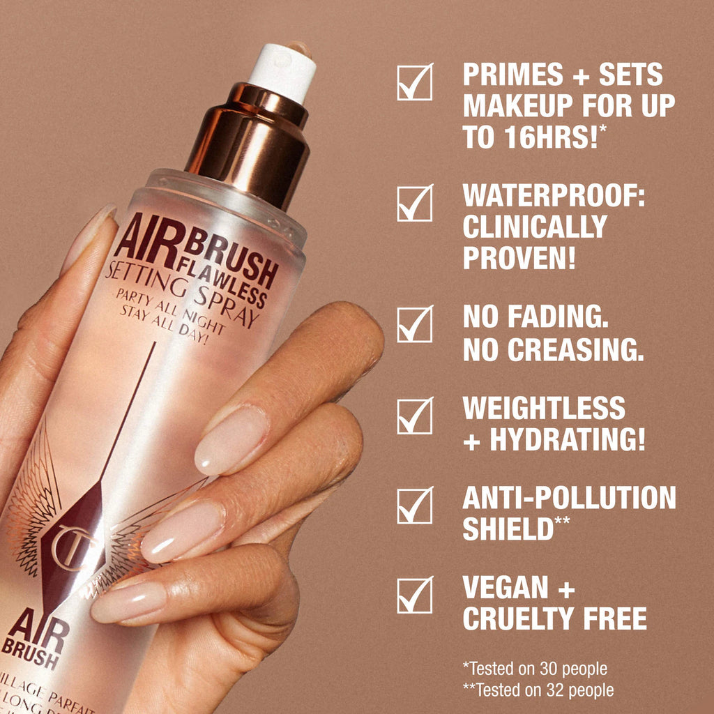 Mini Airbrush Flawless Hydrating & Waterproof Setting Spray Duo Gift Set