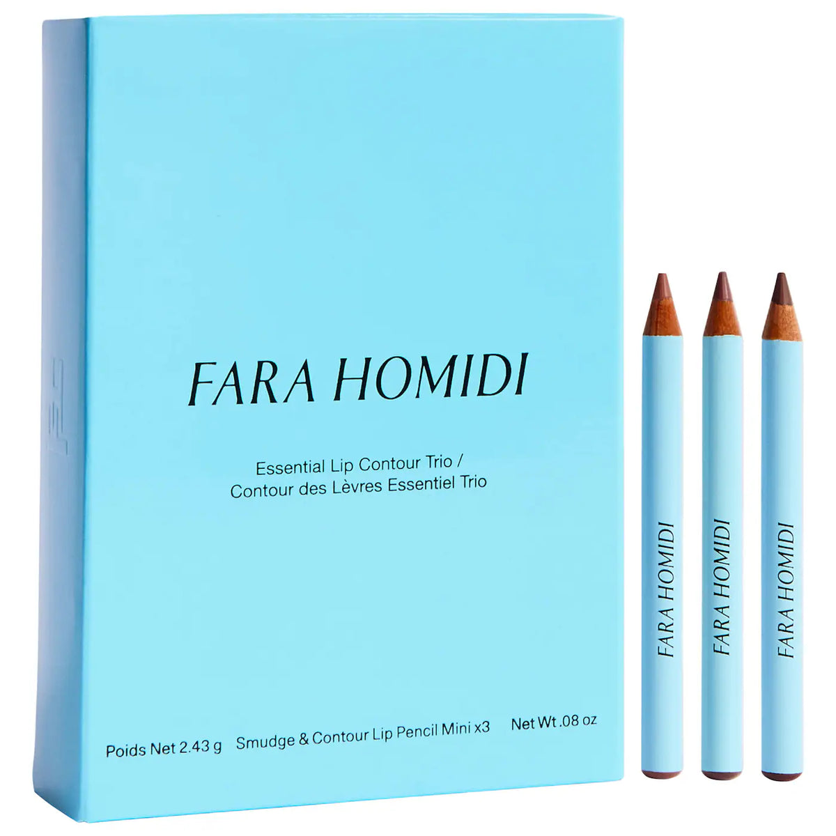 Mini Essential Lip Liner Contour Trio Makeup Gift Set