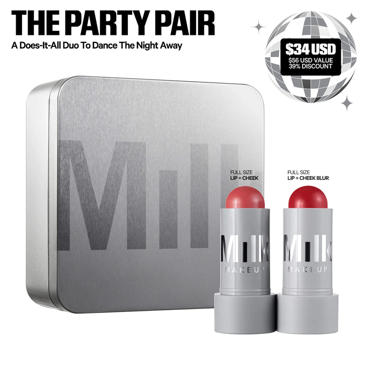 The Party Pair Lip + Cheek Blush Set