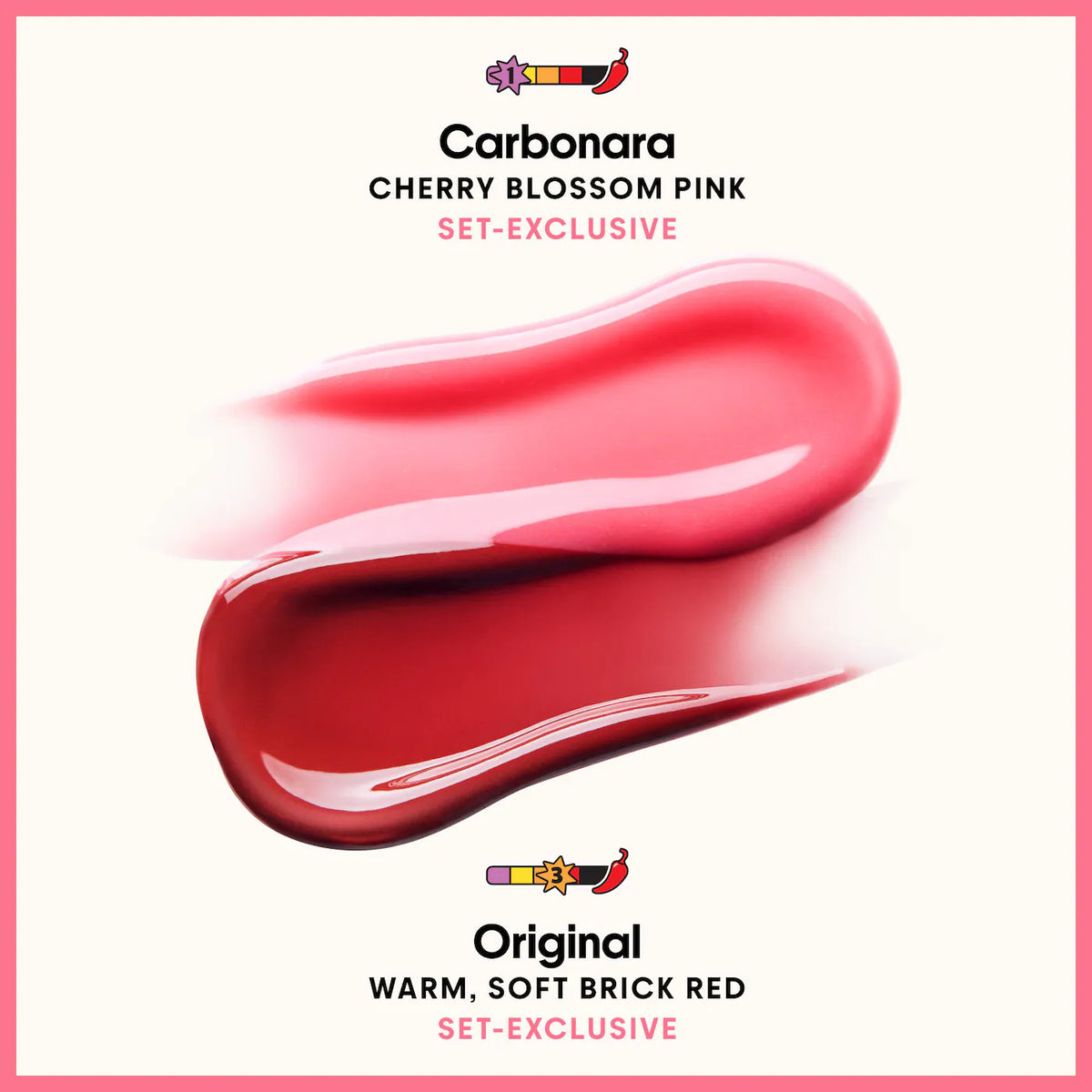 Glow Recipe x Buldak Glass Balm Hydrating Lip Treatment Duo Gift Set
