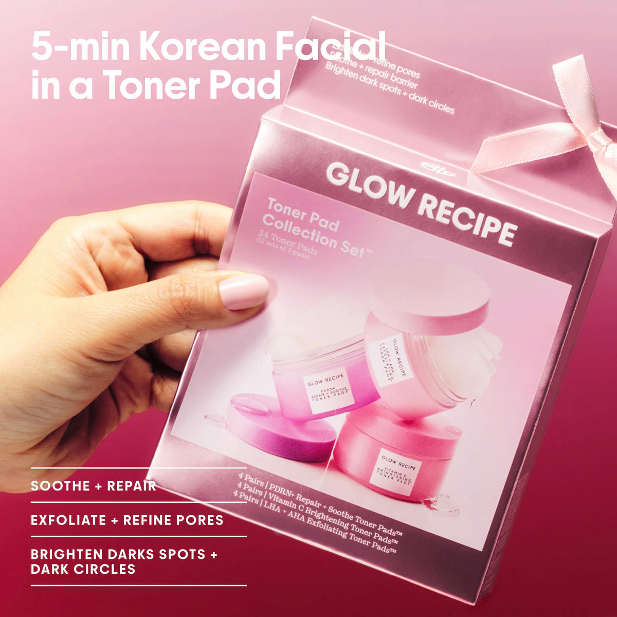 Korean Toner Pad Skin Care Kit for Pores, Dark Spots, and Skin Barrier Repair