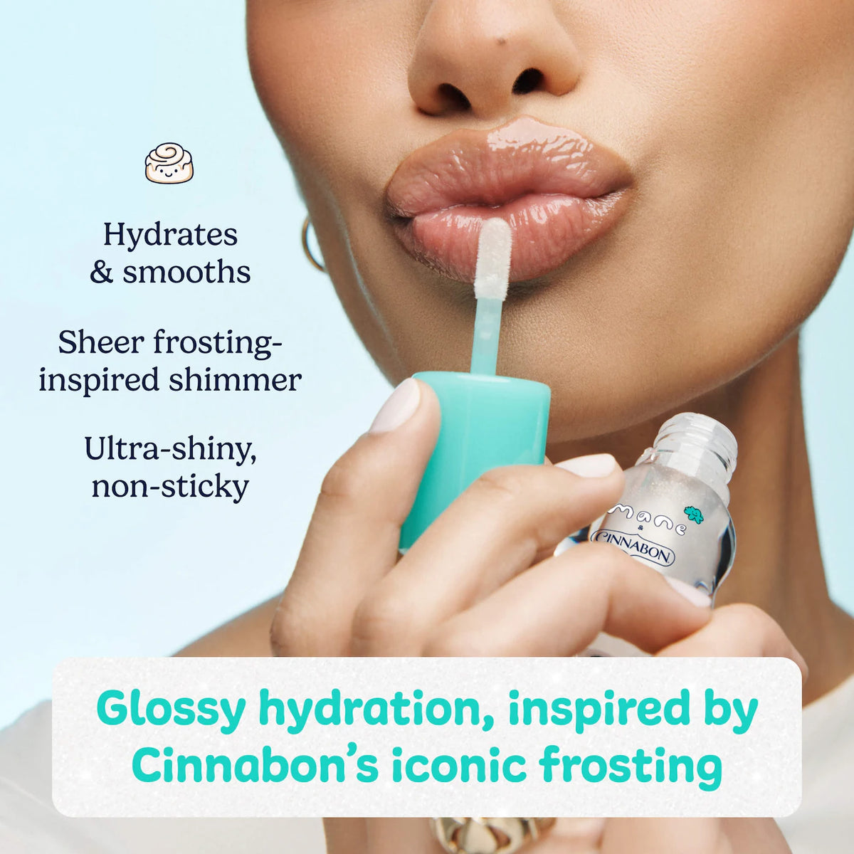 Mane x Cinnabon Lip Gloss and Hair Brush Set