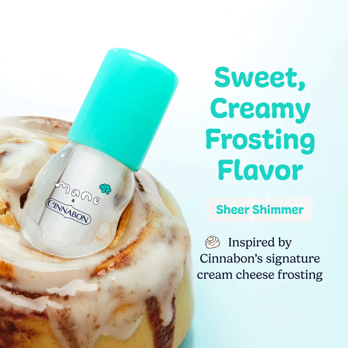 Mane x Cinnabon Lip Gloss and Hair Brush Set