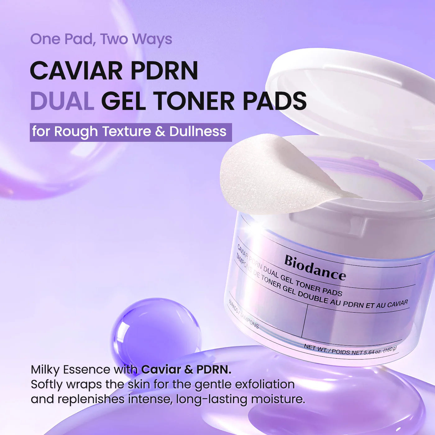 Caviar PDRN Dual Gel Toner Pads