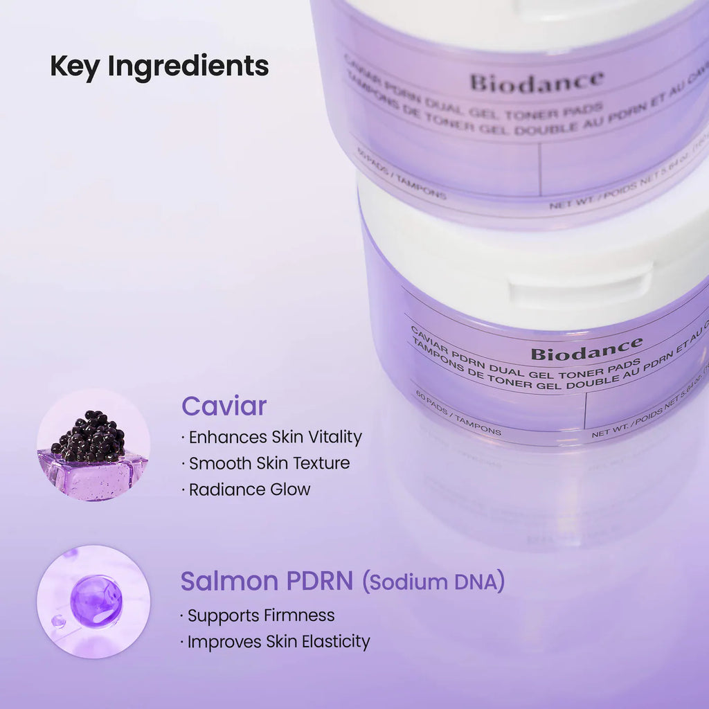 Caviar PDRN Dual Gel Toner Pads