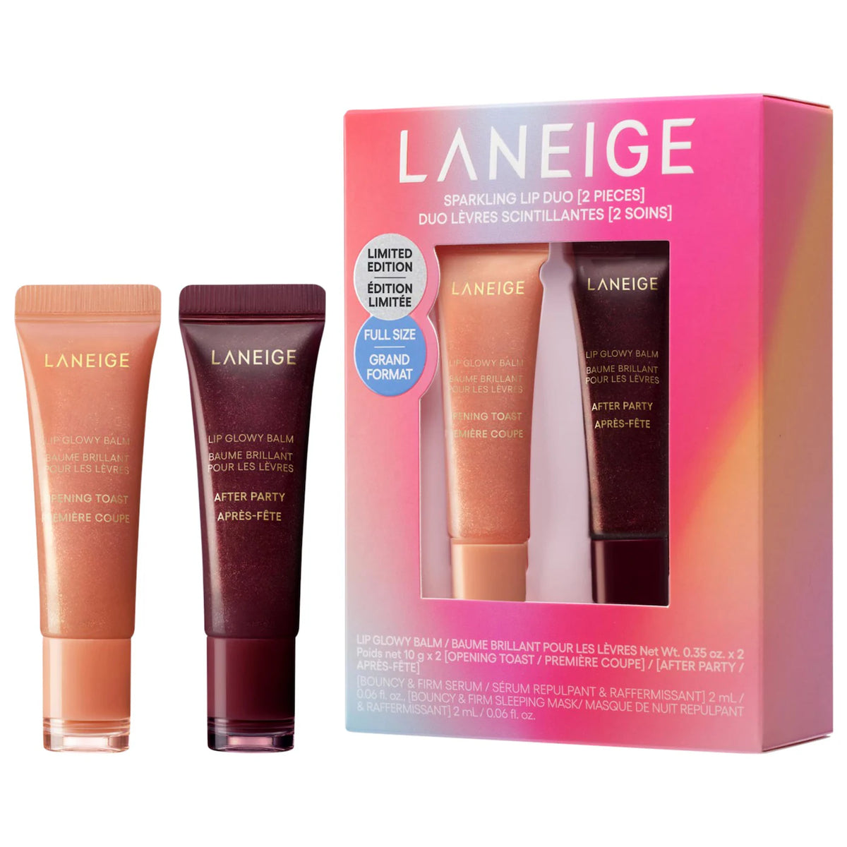 Sparkling Shimmer Lip Glowy Balm Duo Gift Set