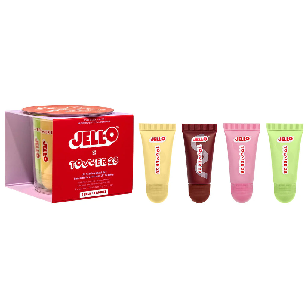 JELL-O™  X TOWER 28 Lil' Pudding Mini Lip Softie Gift Set