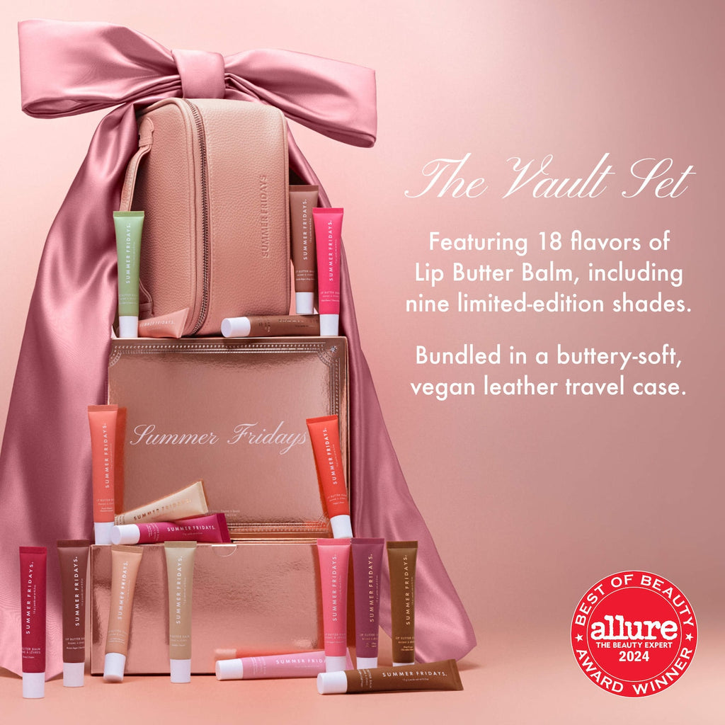 The Lip Butter Balm Vault Gift Set with 18 Hydrating Flavors