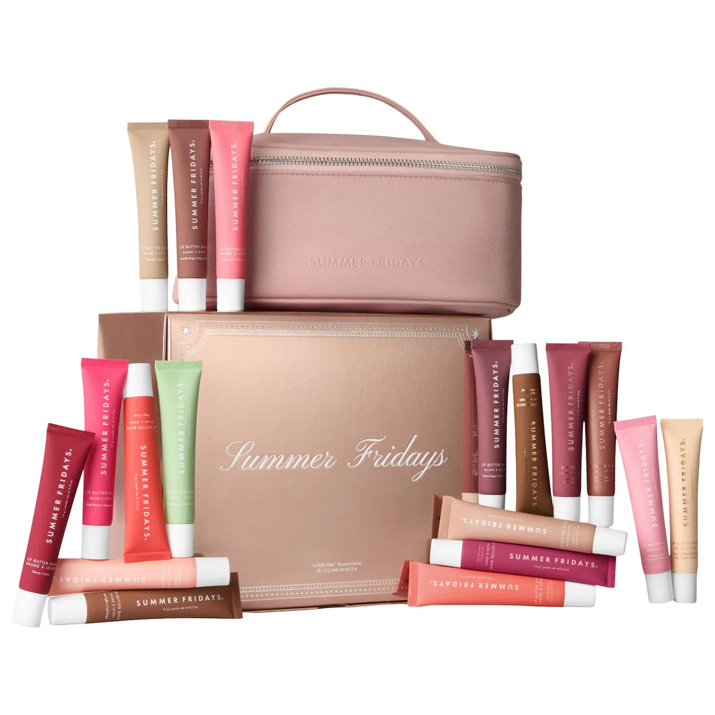 The Lip Butter Balm Vault Gift Set with 18 Hydrating Flavors