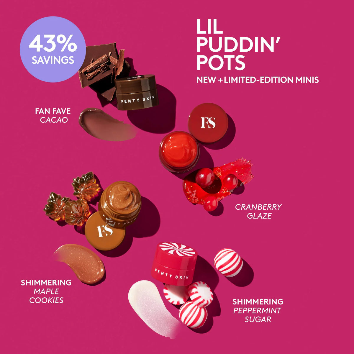 Lil Puddin' Pots Mini Intensive Recovery Lip Mask Set