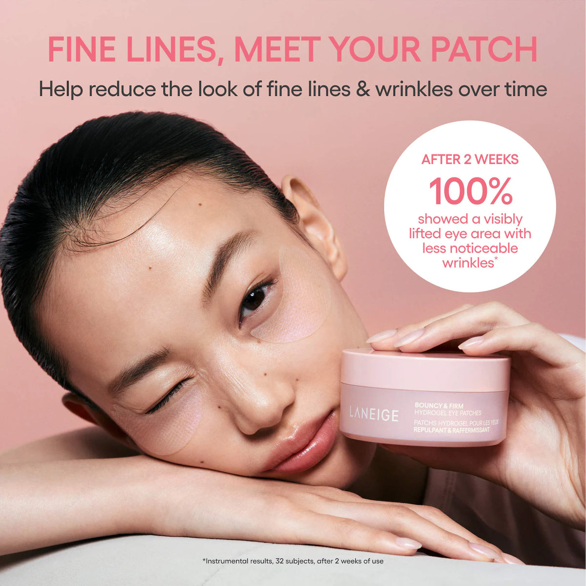Bouncy & Firm Hydrogel Eye Patches for Dark Circles, Depuffing, & Wrinkles